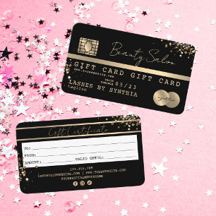 Carte de crédit moderne certificat cadeau