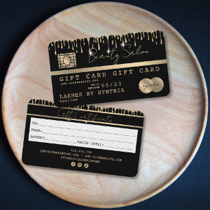 Carte de crédit moderne certificat cadeau