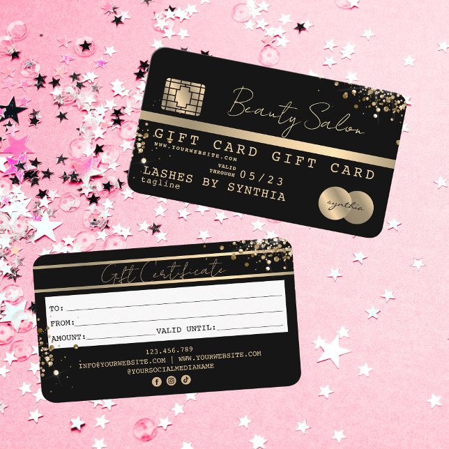 Carte de crédit moderne certificat cadeau (Créateur téléchargé)
