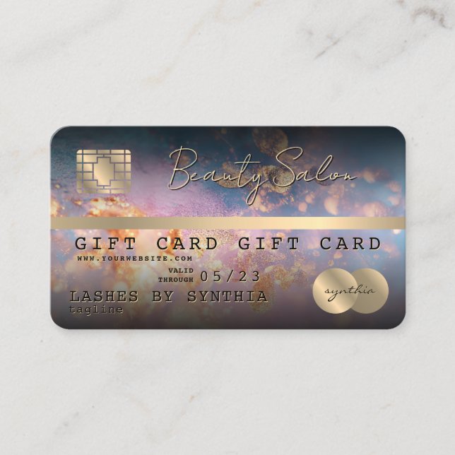Carte de crédit moderne certificat cadeau (Devant)