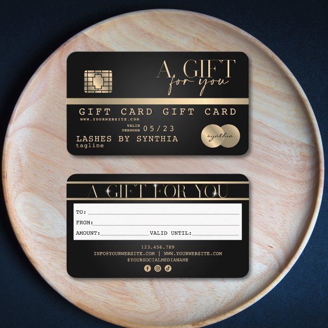 Carte de crédit moderne chic certificat cadeau car (Créateur téléchargé)