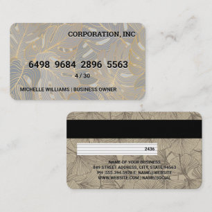 Carte de crédit Motif plante Nature