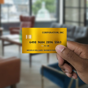 Carte de crédit Or brillant