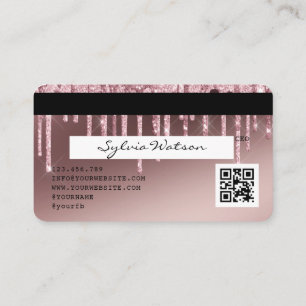 Carte de crédit Rose stylisé Gold Driving Gold QR 