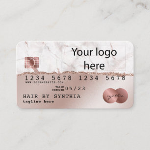 Carte de crédit Style RoseGold ajoutez votre logo