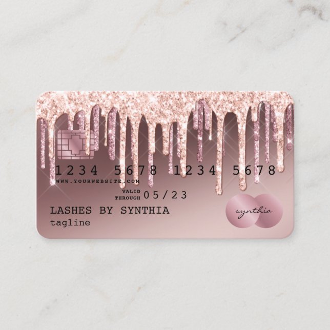 Carte de crédit Styled Rose Gold Driving Gold (Devant)