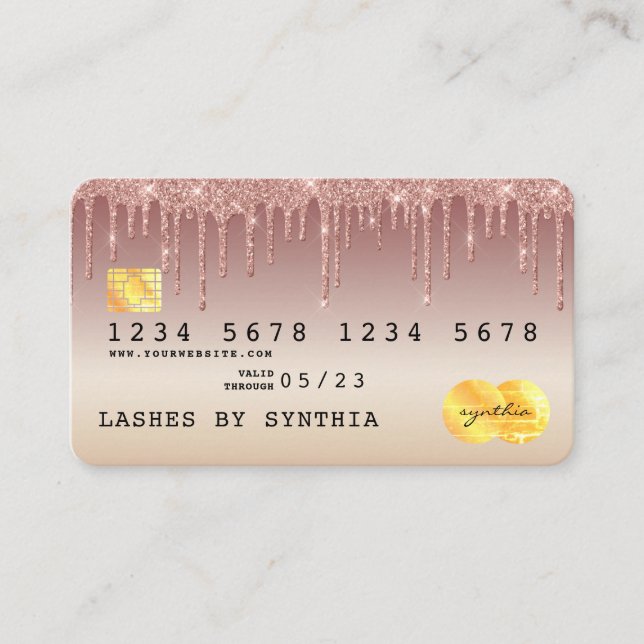 Carte de crédit Styled Rose Gold Driving Gold (Devant)