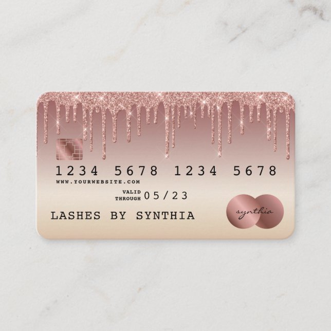Carte de crédit Styled Rose Gold Driving Gold (Devant)