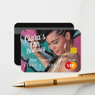 Carte de crédit VIP Carte de crédit photo Annivers