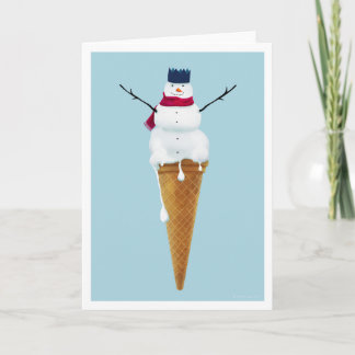 Carte de crème glacée Christmas Snowman