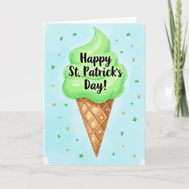 Carte de crème glacée Green Swirl (Devant)