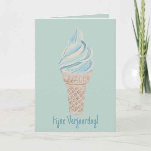 Carte de crème glacée Hollandaise Anniversaire (Devant)