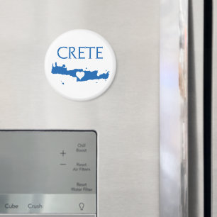 Carte de Crète Magnet bleu et blanc
