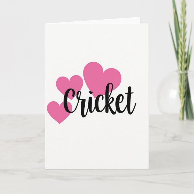 Carte de cricket au message sincère (Devant)