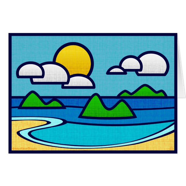 Carte de crique de plage. Masquez à l'intérieur (Devant horizontal)