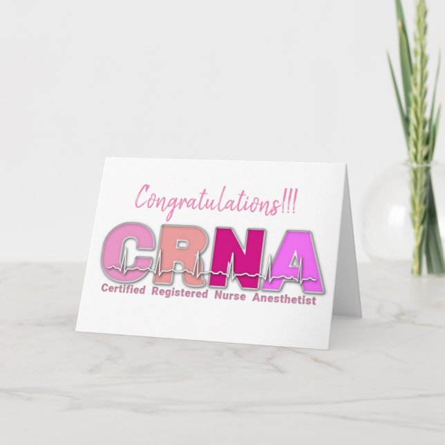 Carte de CRNA Infirmière Anesthésiste (Devant)