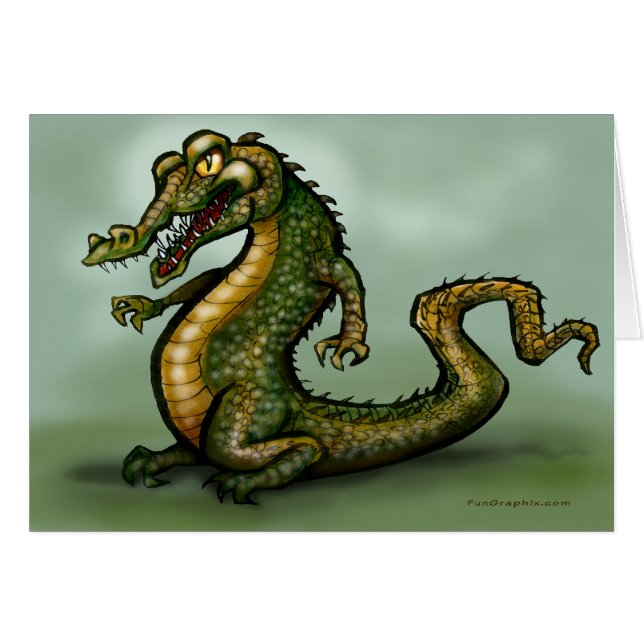 Carte de crocodile (Devant horizontal)