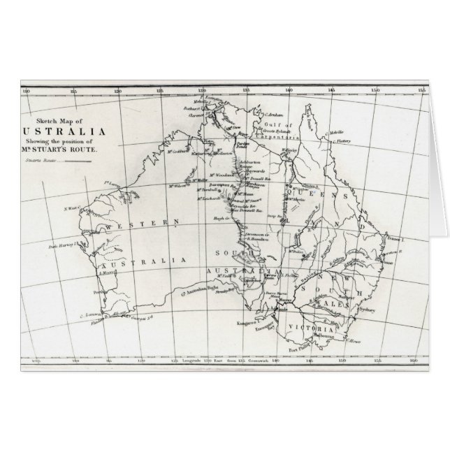 Carte de croquis de l'Australie (Devant horizontal)