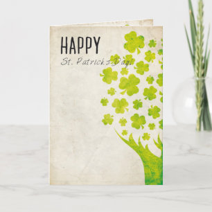 Carte de cru d'arbre de shamrocks