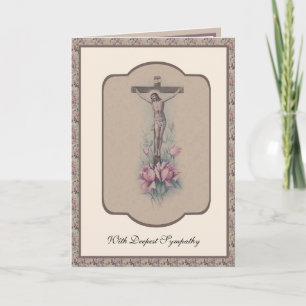 Carte de Crucifix traditionnelle catholique Sympat