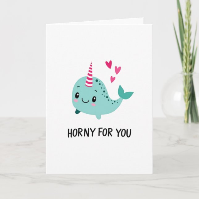 Carte de Crush Licorne de Mer Mignonne (Devant)