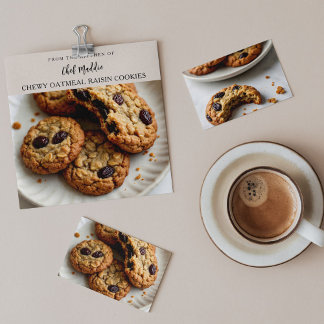 Carte de cuisson personnalisée Recette de cookie