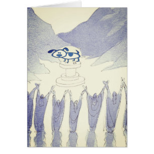 Carte de culte du chien bleu