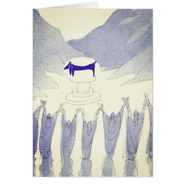 Carte de culte du chien bleu (Devant)