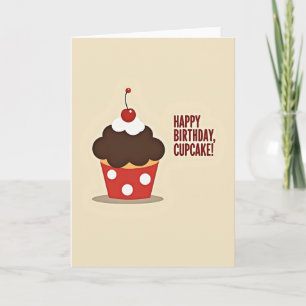 Carte de Cupcake Cerise Joyeuse