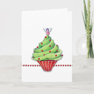 Carte de Cupcake de Noël