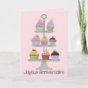 Carte de cupcakes Watercolor