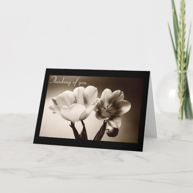 Carte de Customizeable de tulipes de ressort de (Devant)
