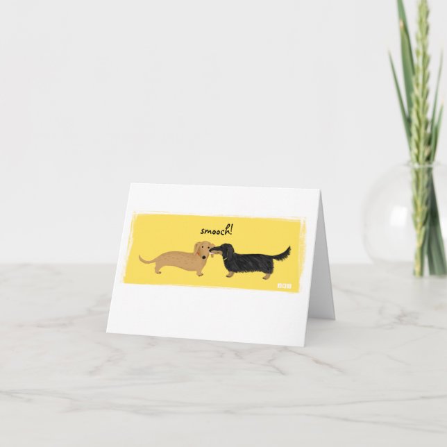 Carte de dachshund mignon | Cartes d'amour pour ch (Devant)