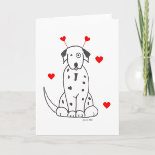 Carte de Dalmate d'oreilles de Valentine