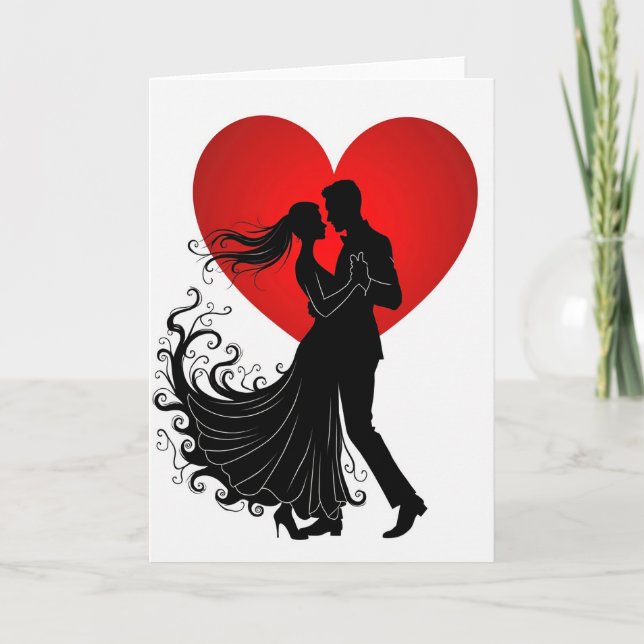 Carte de danse d'amour romantique (Devant)