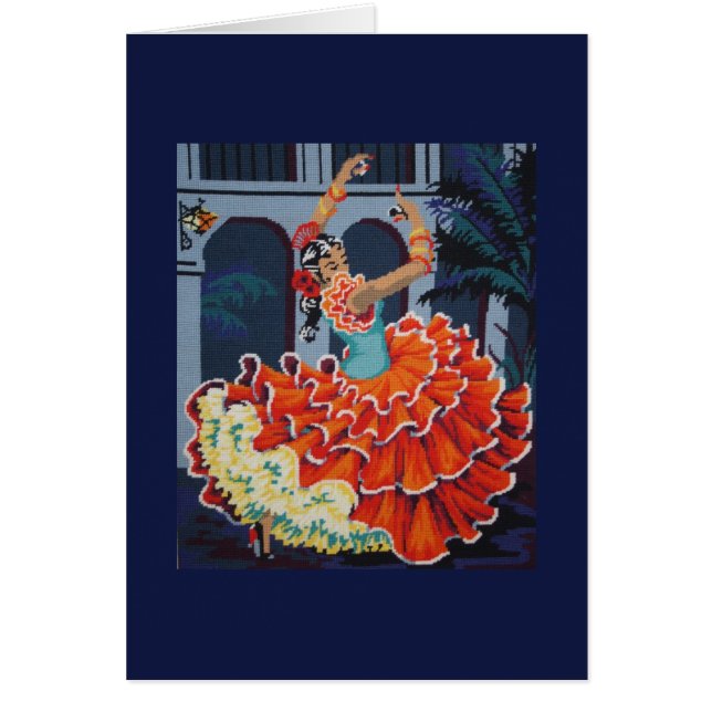 Carte de danseur Flamenco (Devant)