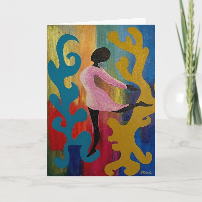 Carte de danseuse pour toutes occasions (Devant)