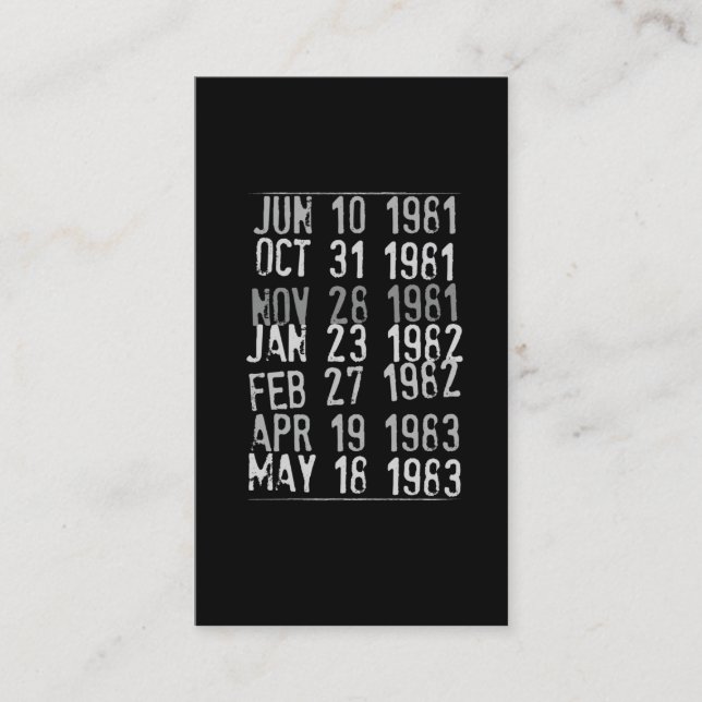 Carte de date de l'historique des timbres de bibli (Devant)