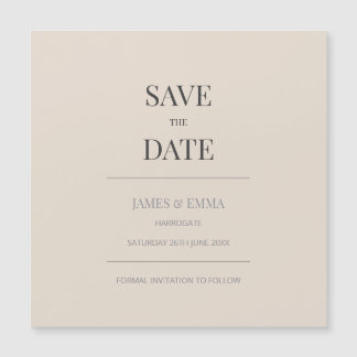 Carte de date de sauvegarde minimaliste Soft Latte