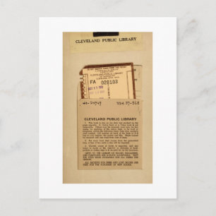 Carte de date d'échéance de la bibliothèque et tim