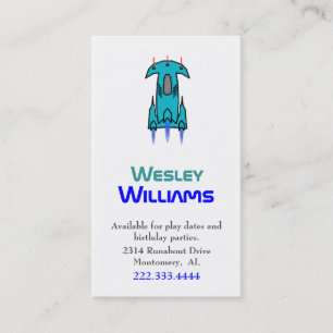 Carte de date d'expédition spatiale du garçon pers