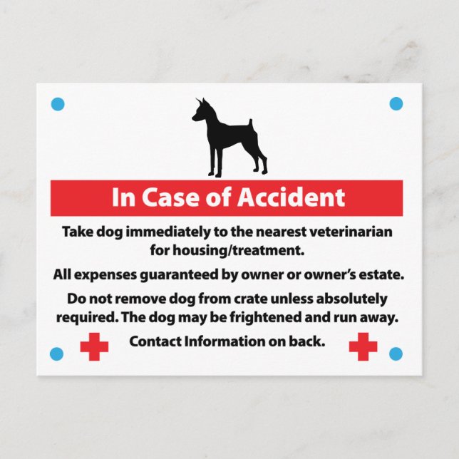 Carte de débit de chien en Coque d'urgence (Devant)