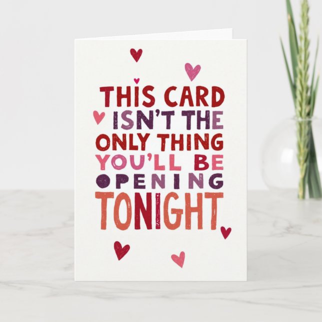 Carte de début coquin ce soir (Devant)