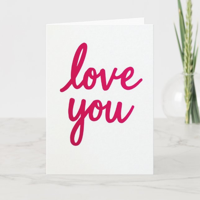Carte de déclaration audacieuse « Je t'aime » (Devant)