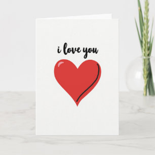 Carte de déclaration d'amour au cœur brillant