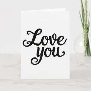 Carte de déclaration d'amour classique