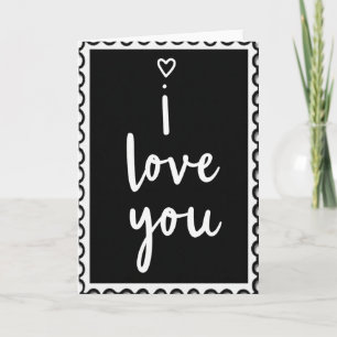 Carte de déclaration d'amour en papier kraft