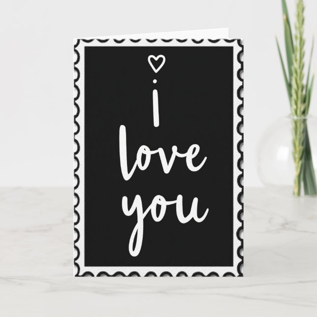 Carte de déclaration d'amour en papier kraft (Devant)