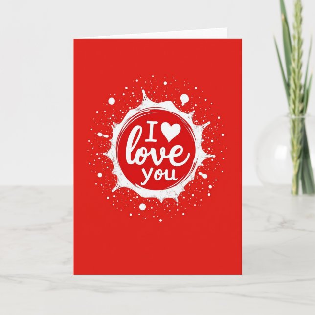 Carte de déclaration d'amour Heart Burst (Devant)