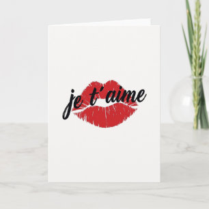 Carte de déclaration d'amour Je Taime Kiss